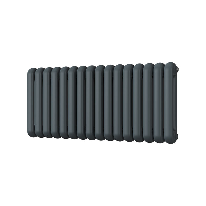 Sherwood - Anthracite Round Top Column Radiator H500mm x W1132mm 2 Column