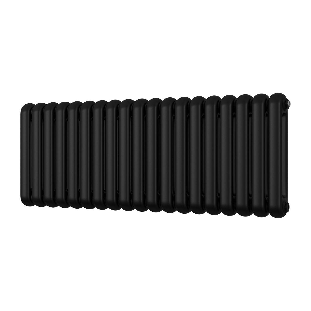 Black Round Top Column Radiator H500mm x W1340mm 2 Column - Sherwood ...