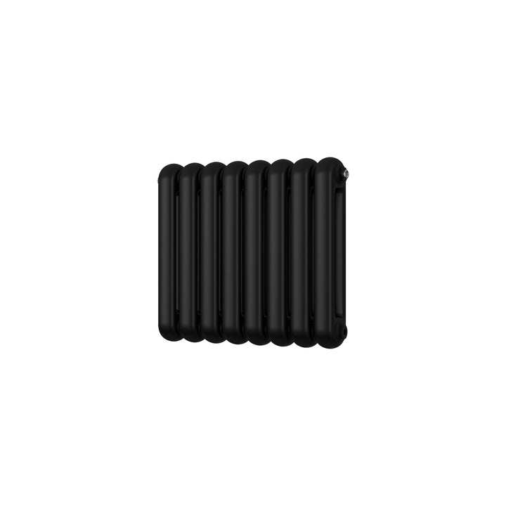 Sherwood - Black Round Top Column Radiator H500mm x W576mm 2 Column
