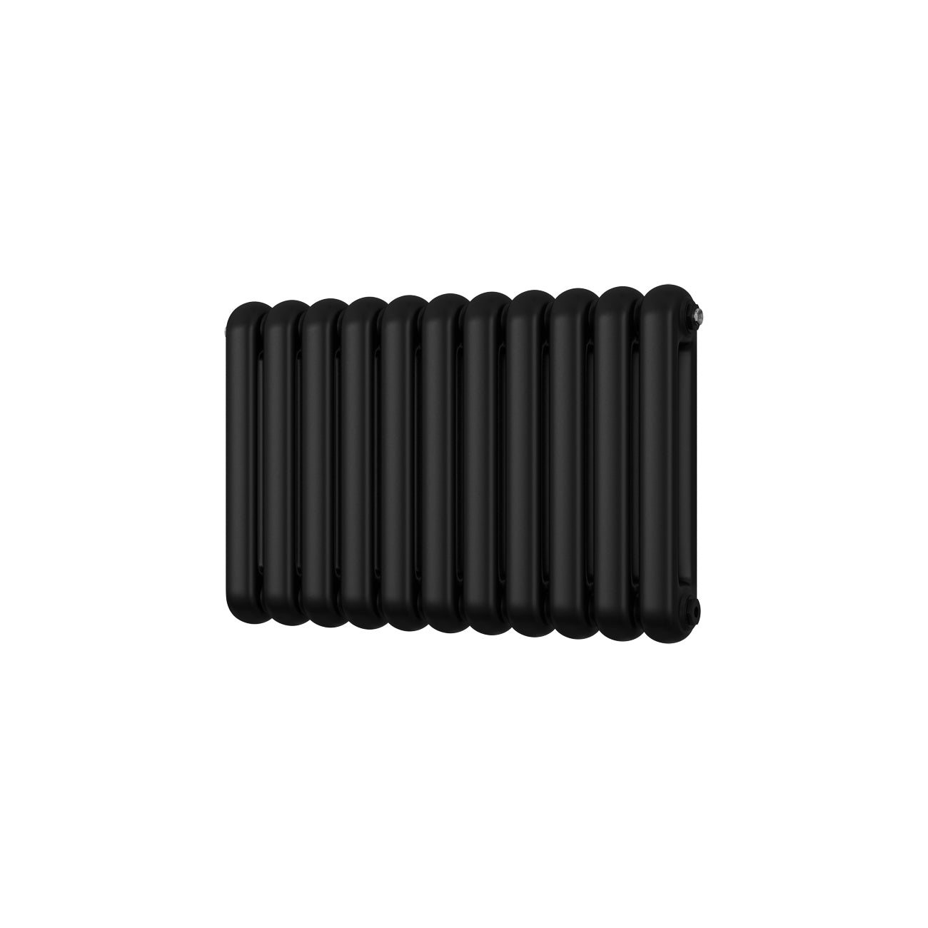 Sherwood - Black Round Top Column Radiator H500mm x W785mm 2 Column