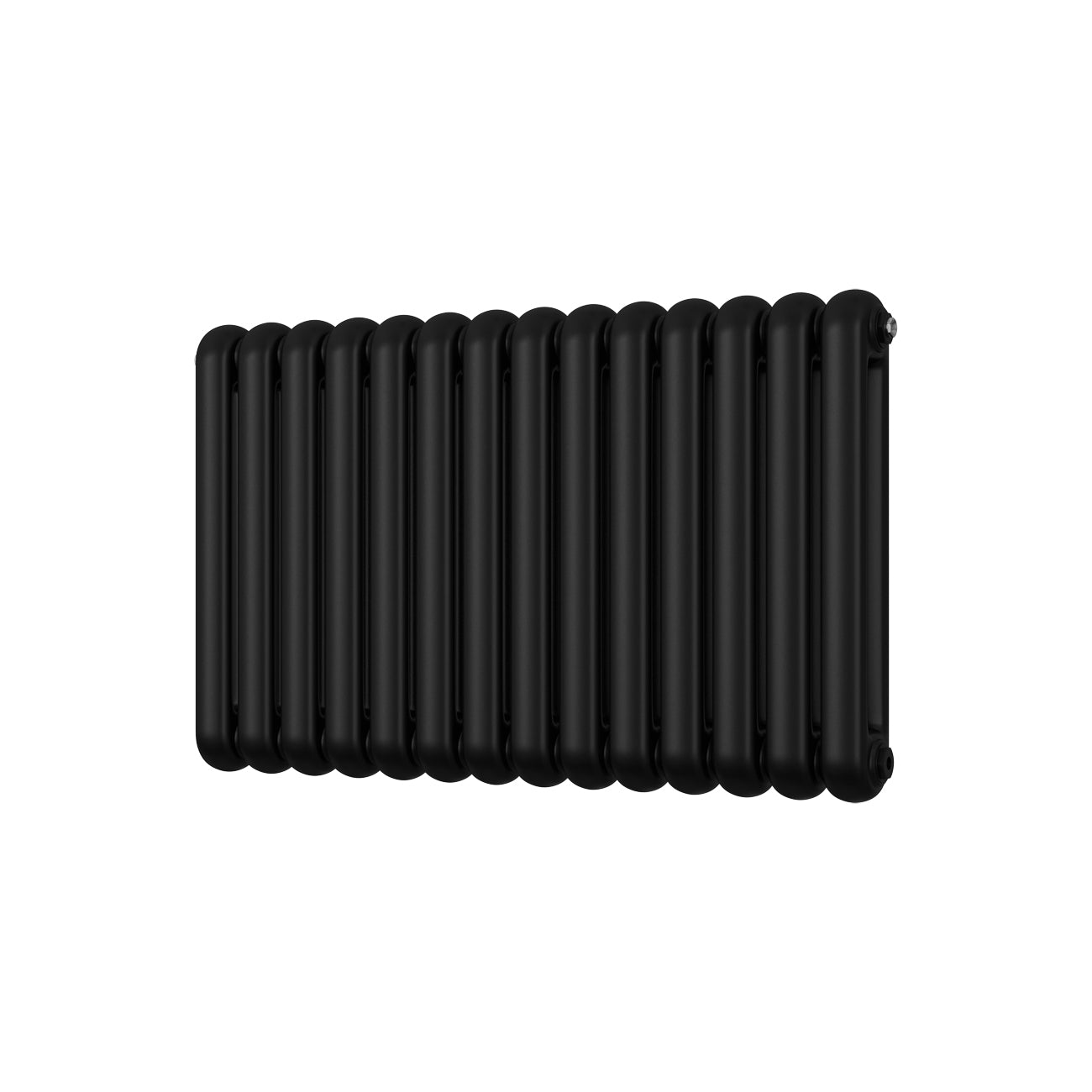 Black Round Top Column Radiator H600mm x W993mm 2 Column - Sherwood ...
