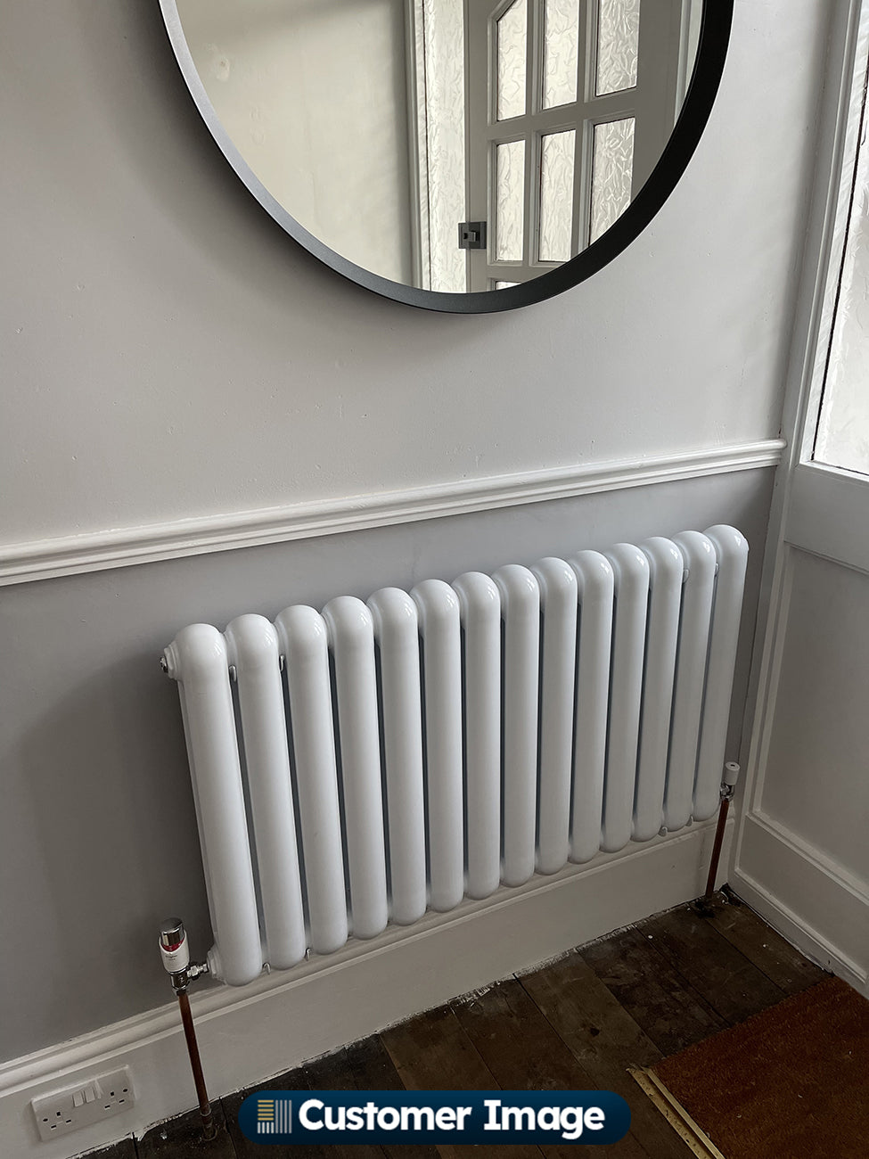White Round Top Column Radiator H600mm x W993mm 2 Column - Sherwood ...