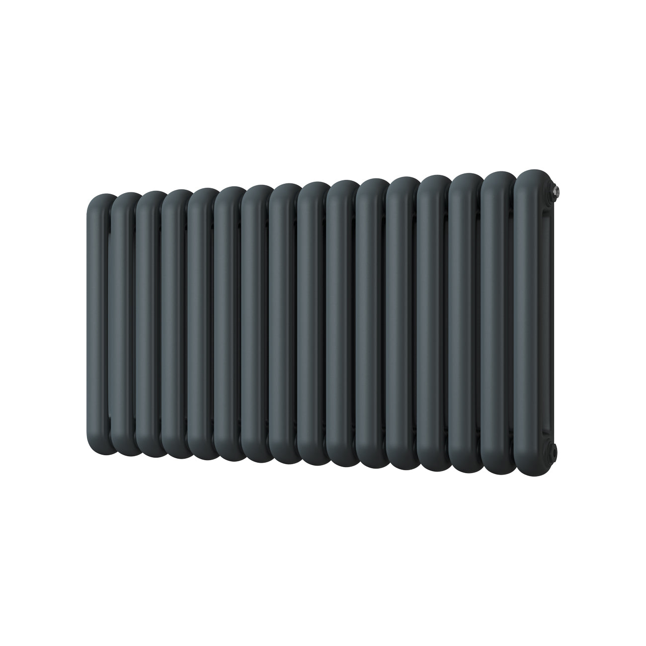 Sherwood - Anthracite Round Top Column Radiator H600mm x W1132mm 2 Column