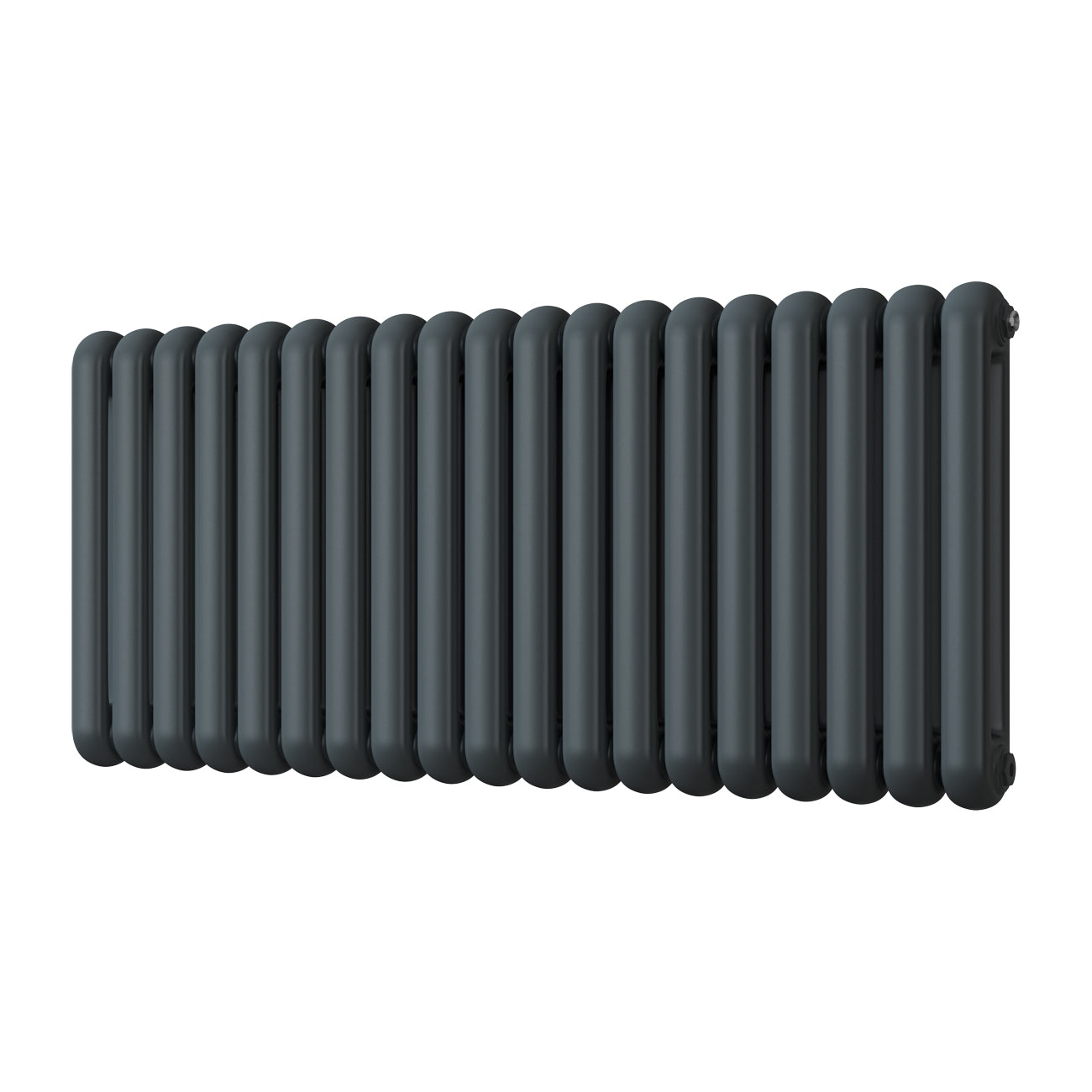 Sherwood - Anthracite Round Top Column Radiator H600mm x W1340mm 2 Column