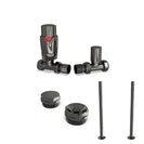 Stirling Bold - Thermostatic Radiator Valve & Installation Kit - Black Nickel Straight 15mm