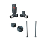 Stirling Bold - Thermostatic Radiator Valve & Accessory Kit - Anthracite Corner 15mm