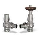 Stirling Traditional - Chrome Thermostatic Radiator Valve & Lockshield Angled 15mm