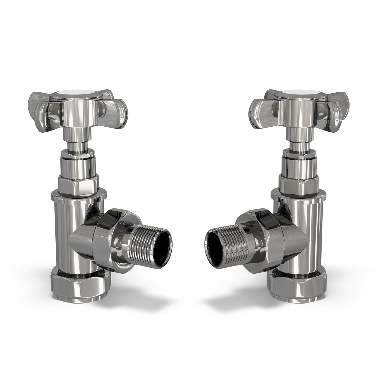 Signature Traditional - Chrome Radiator Valve Angled 15mm