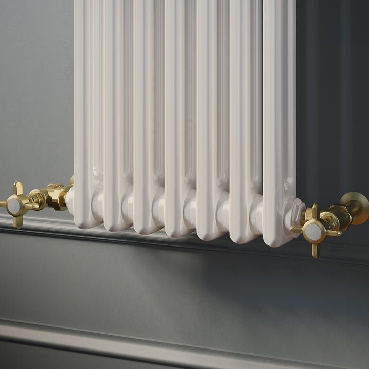 Signature Traditional - Brushed Brass Radiator Valve Angled 15mm