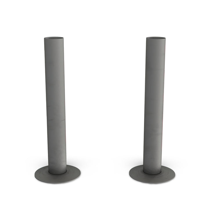 Talus - Natural Pewter Matte Pipe Covers 130mm