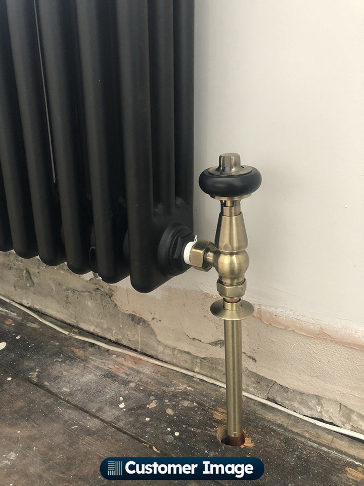 Talus - Antique Brass Brushed Pipe Covers 300mm