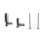 Talus Bold - Thermostatic Radiator Valve & Installation Kit - Chrome Angled 15mm