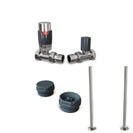 Talus Flair - Anthracite Thermostatic Radiator Valve & Installation Kit Straight 15mm