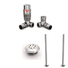 Talus Flair - Thermostatic Radiator Valve & Accessory Kit - Chrome Corner 15mm