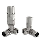 Talus Bold - Chrome Thermostatic Radiator Valve & Lockshield Corner 8mm