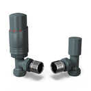 Talus Bold - Anthracite Thermostatic Radiator Valve & Lockshield Angled 15mm
