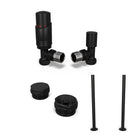 Talus Bold - Black Thermostatic Radiator Valve & Installation Kit Angled 15mm