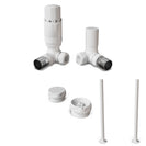 Talus Bold - White Thermostatic Radiator Valve & Installation Kit Corner 15mm