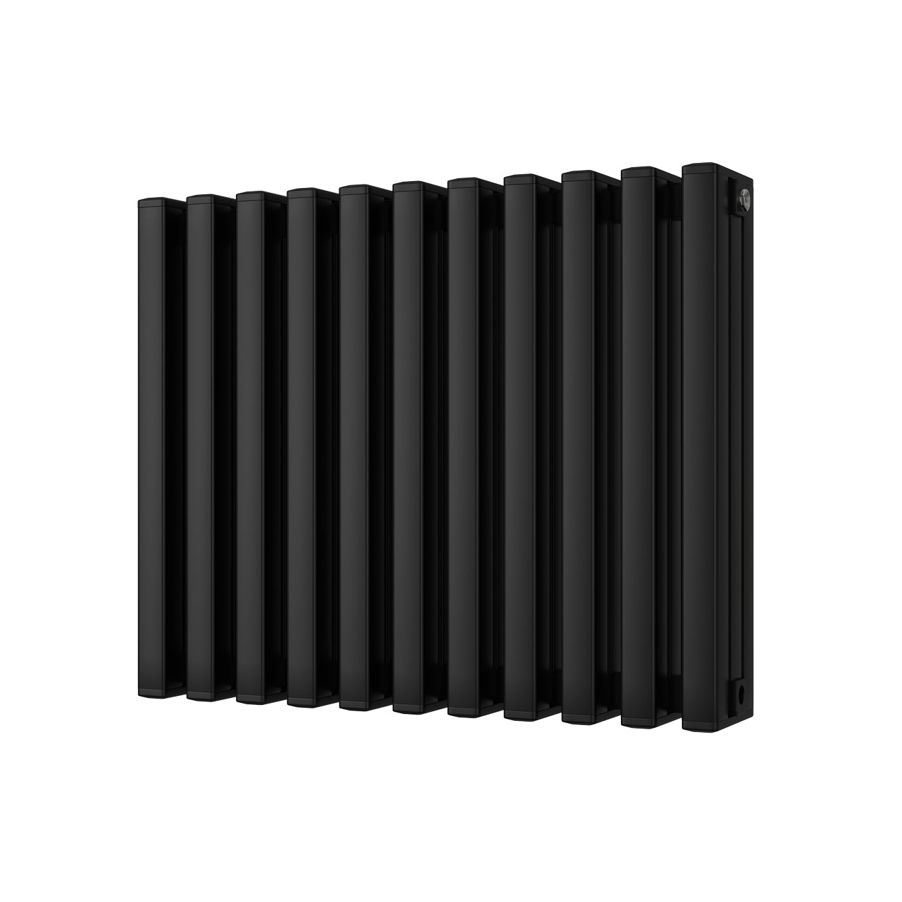 Temple - Black Square Tube Column Radiator H600mm x W730mm