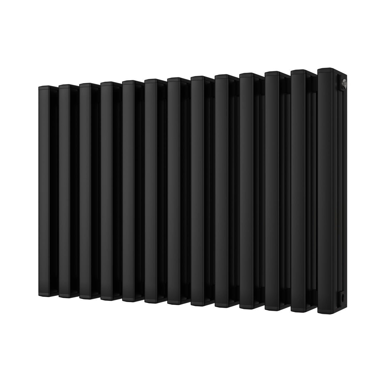 Black Square Tube Column Radiator H600mm x W886mm - Temple | UK Radiators