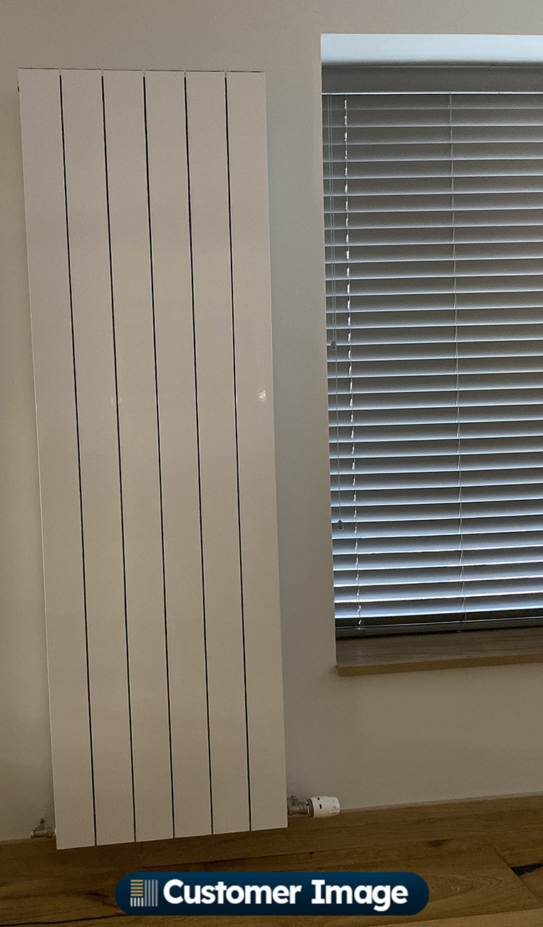 White Vertical Radiator H1800mm x W560mm Smooth - Thetford | UK Radiators