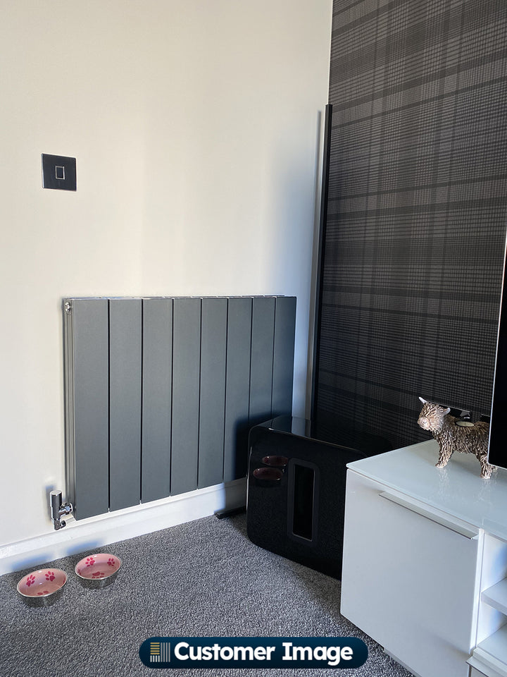 Thetford - Anthracite Horizontal Radiator Double Panel H600mm x W748mm Smooth