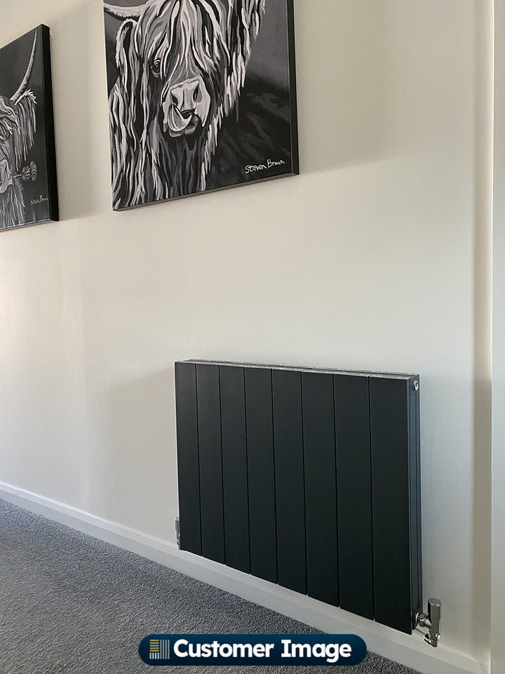 Thetford - Anthracite Horizontal Radiator Double Panel H600mm x W748mm Smooth
