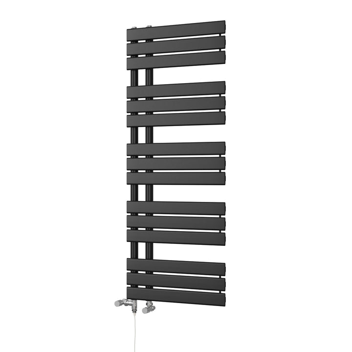 Tristan - Black Dual Fuel Towel Rail H1292mm x W500mm Standard