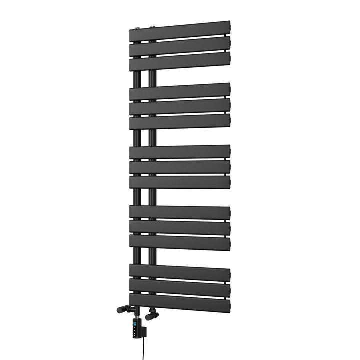 Tristan - Black Dual Fuel Towel Rail H1292mm x W500mm Thermostatic WIFI