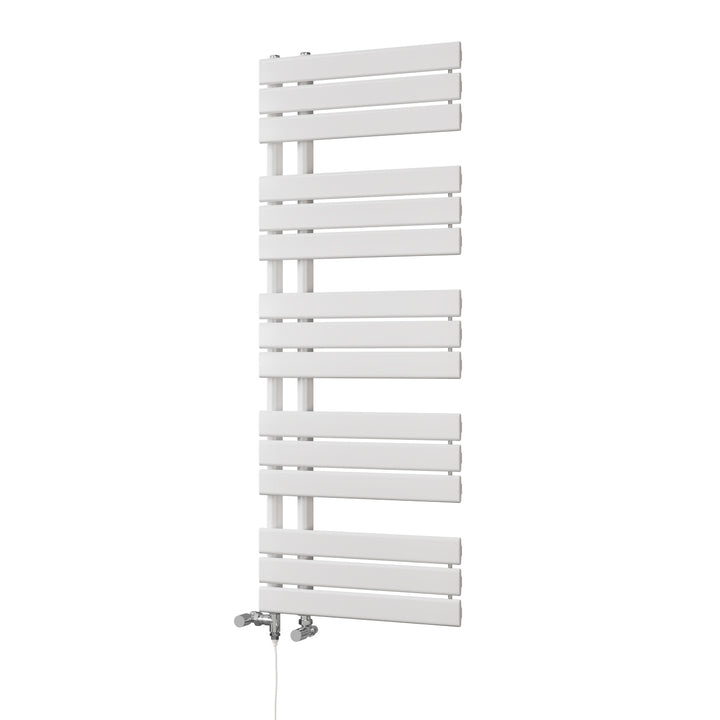 Tristan - White Dual Fuel Towel Rail H1292mm x W500mm Standard