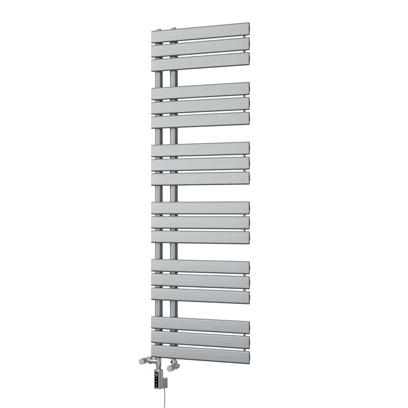 Tristan - Silver Dual Fuel Towel Rail H1564mm x W500mm Thermostatic WIFI