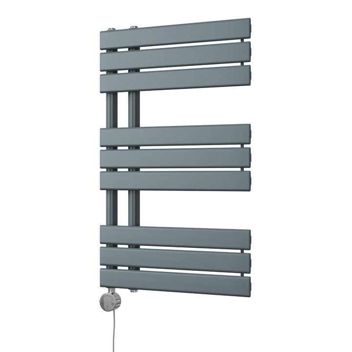 Tristan - Anthracite Electric Towel Rail H816mm x W500mm 400w Thermostatic