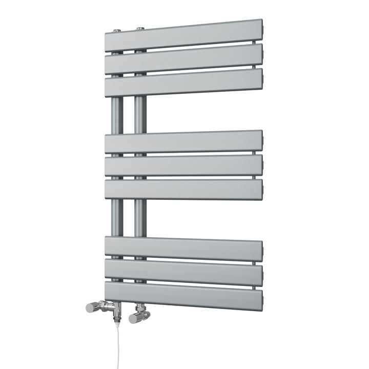 Tristan - Silver Dual Fuel Towel Rail H816mm x W500mm Standard