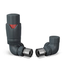 Stirling Bold - Anthracite Thermostatic Radiator Valve & Lockshield Corner 10mm