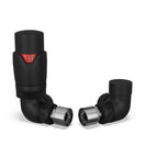 Stirling Bold - Black Thermostatic Radiator Valve & Lockshield Corner 8mm
