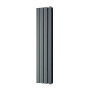 Typhoon - Anthracite Designer Radiator H1200mm x W272mm Double Panel - Feet Included
