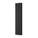 Typhoon - Black Designer Radiator H1200mm x W272mm Double Panel - Feet Included