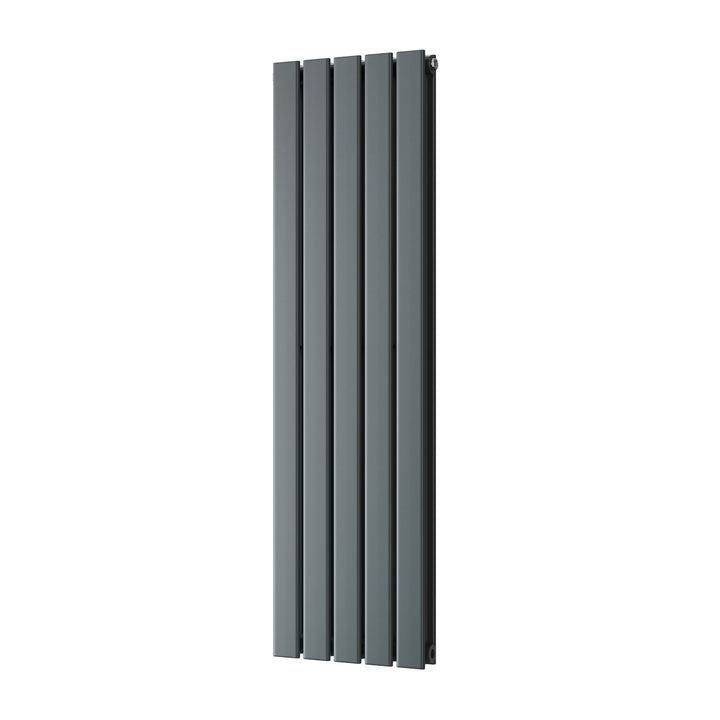 Typhoon - Anthracite Designer Radiator H1200mm x W340mm Double Panel - Feet Included