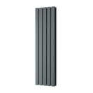 Typhoon - Anthracite Designer Radiator H1200mm x W340mm Double Panel - Feet Included