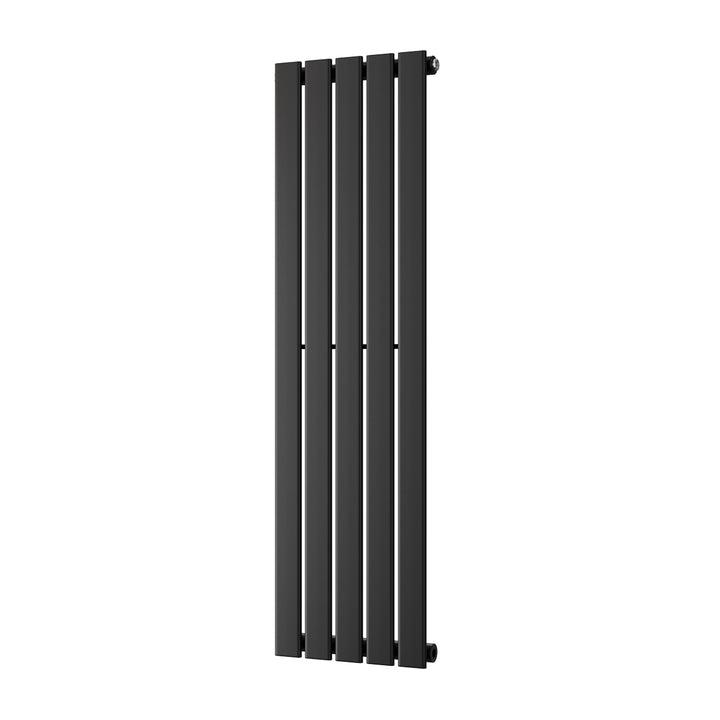 Typhoon - Black Designer Radiator H1200mm x W340mm Single Panel - Feet Included