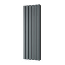 Typhoon - Anthracite Designer Radiator H1200mm x W408mm Double Panel - Feet Included