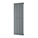 Typhoon - Anthracite Designer Radiator H1200mm x W408mm Single Panel - Feet Included