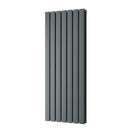 Typhoon - Anthracite Designer Radiator H1200mm x W476mm Double Panel - Feet Included