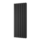 Typhoon - Black Designer Radiator H1200mm x W476mm Double Panel - Feet Included
