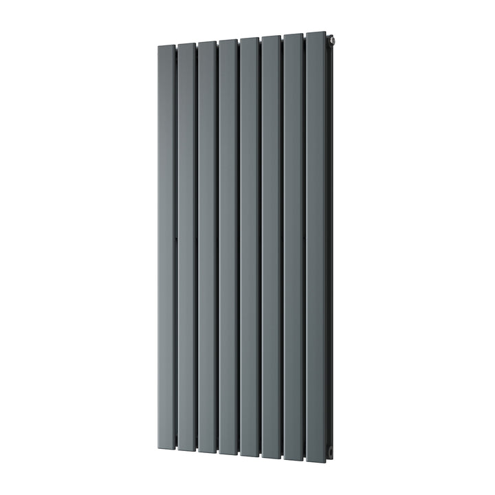 Typhoon - Anthracite Designer Radiator H1200mm x W544mm Double Panel - Feet Included
