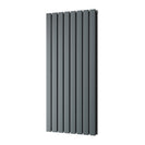 Typhoon - Anthracite Designer Radiator H1200mm x W544mm Double Panel - Feet Included