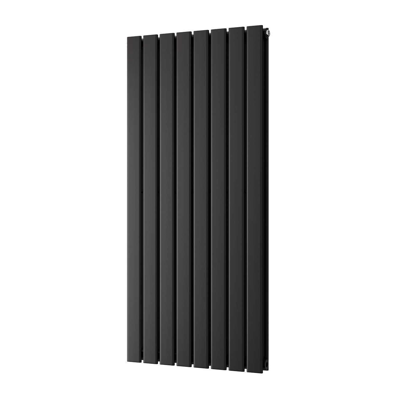 Typhoon - Black Designer Radiator H1200mm x W544mm Double Panel - Feet Included