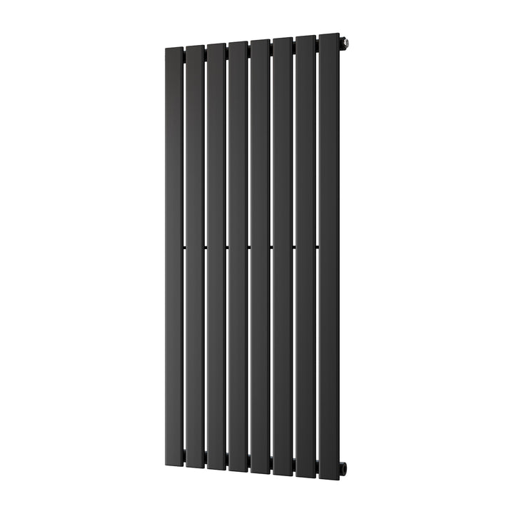 Typhoon - Black Designer Radiator H1200mm x W544mm Single Panel - Feet Included