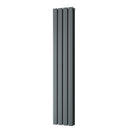 Typhoon - Anthracite Designer Radiator H1400mm x W272mm Double Panel - Feet Included
