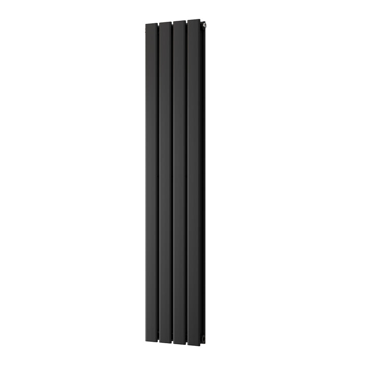 Typhoon - Black Designer Radiator H1400mm x W272mm Double Panel - Feet Included